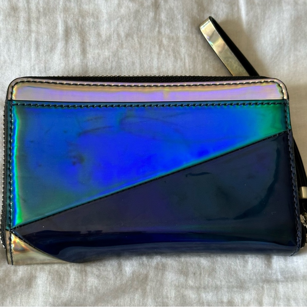 Marc by Marc Jacobs Blue & Silver Holographic Wallet/Wristlet NWOT - Picture 6 of 8